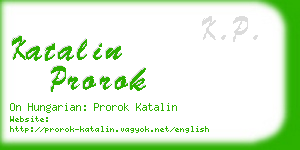 katalin prorok business card